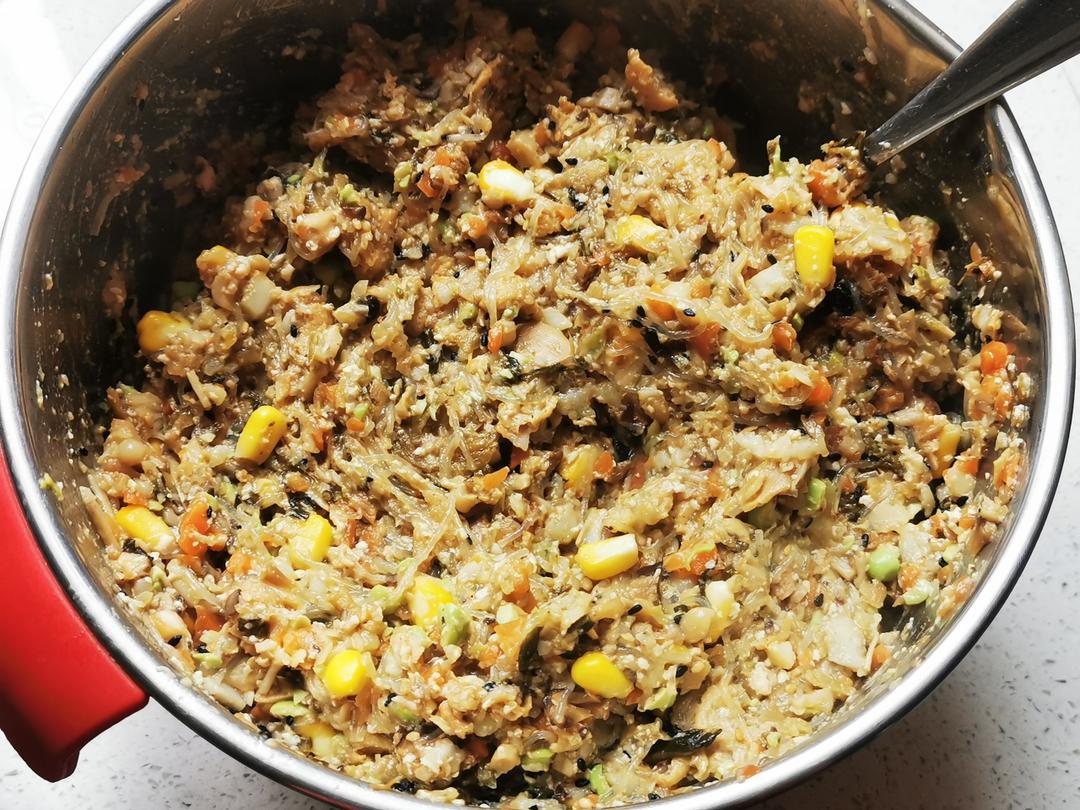 纯素饺子调馅方式