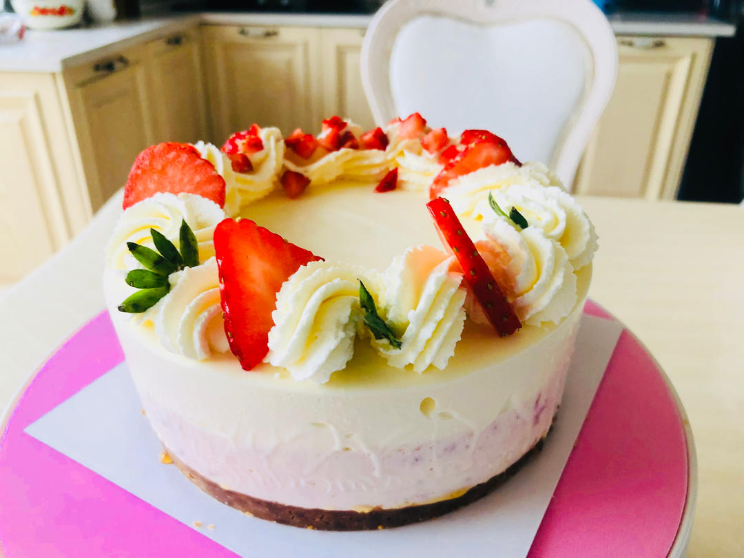 🍓双色草莓酸奶乳酪蛋糕
