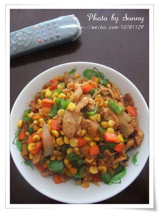 玉米鸡丁的做法