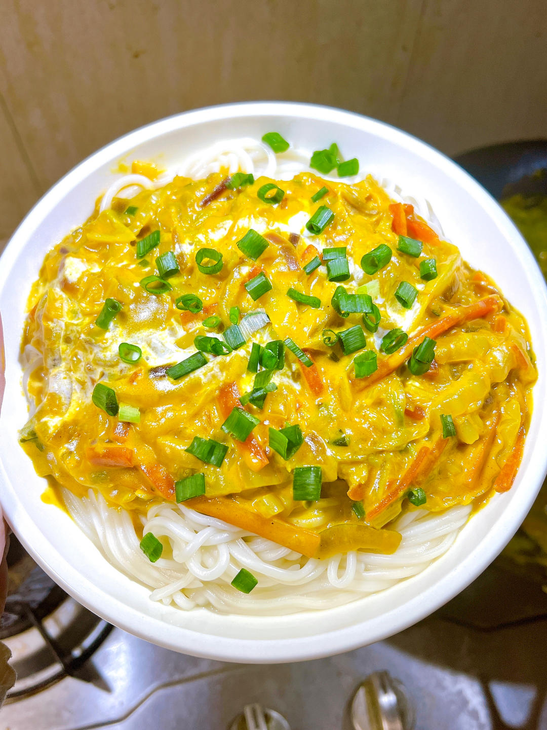 奶油咖喱拌面