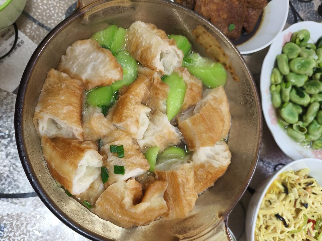 丝瓜油条汤