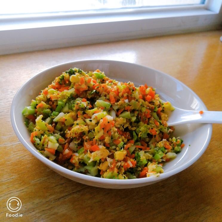 无米蛋炒饭（西兰花版）的做法