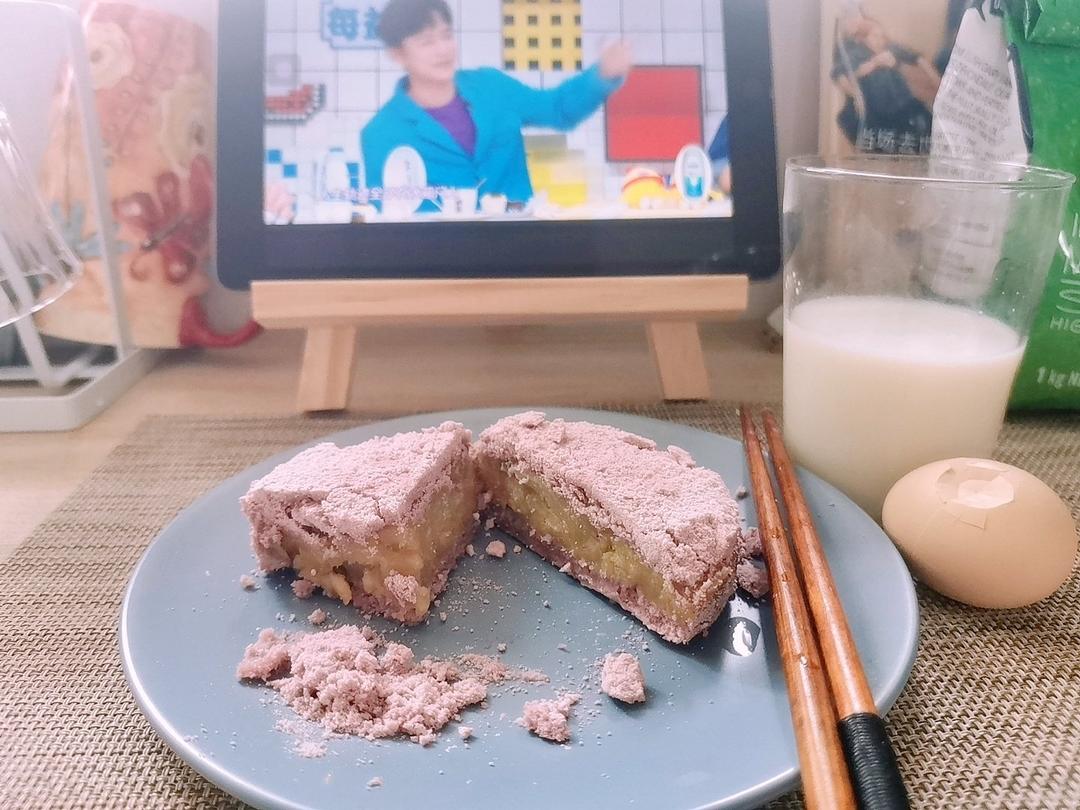 减肥人士的甜品-紫薯泥松糕