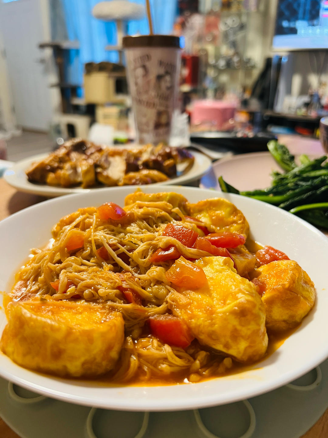 金针菇烧日本豆腐