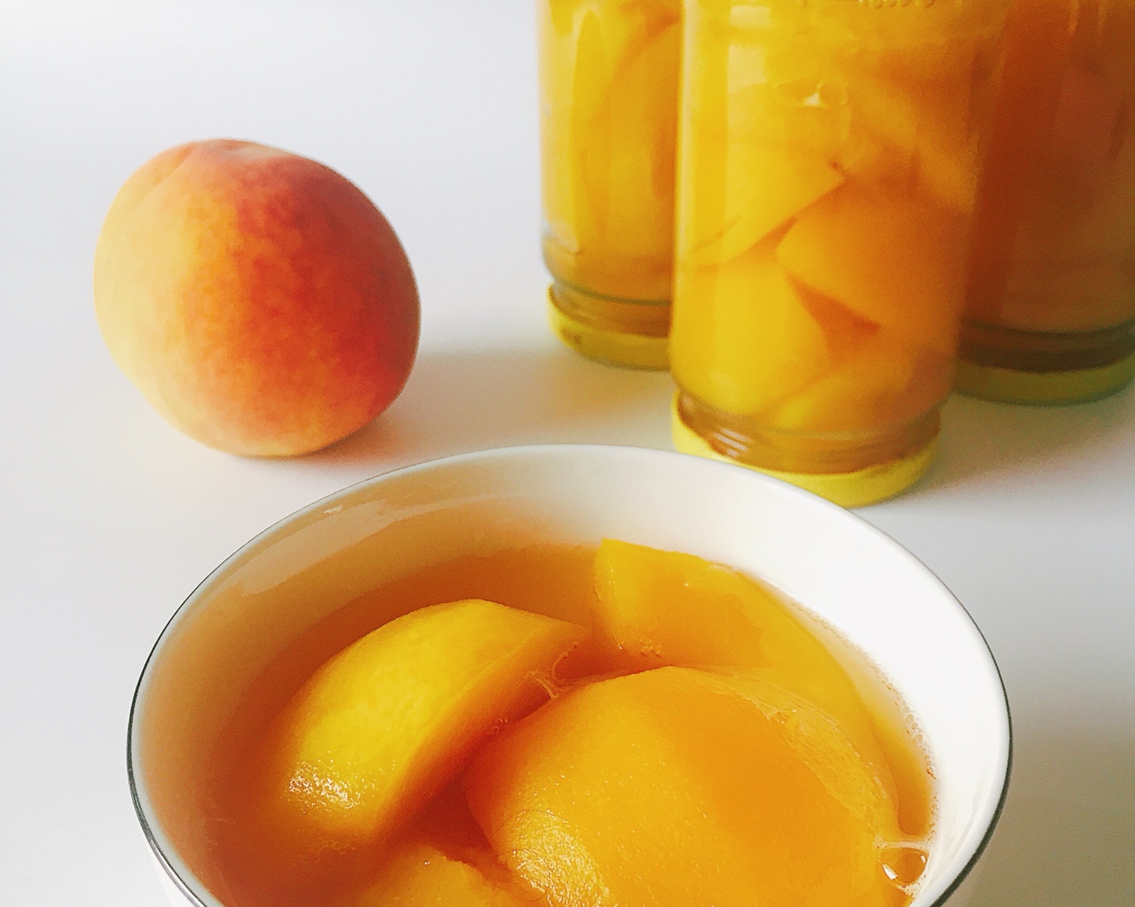 留住夏天的味道—黄桃罐头（煮）的做法