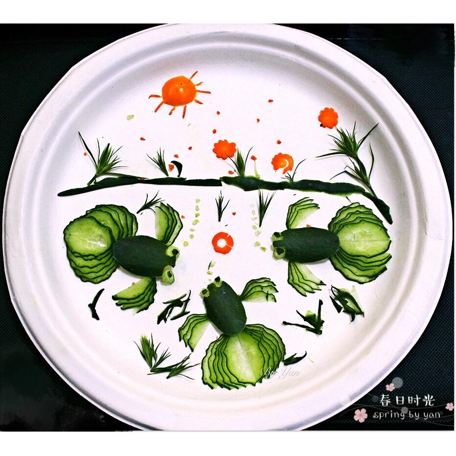 黄瓜金鱼(创意小盘饰の四)