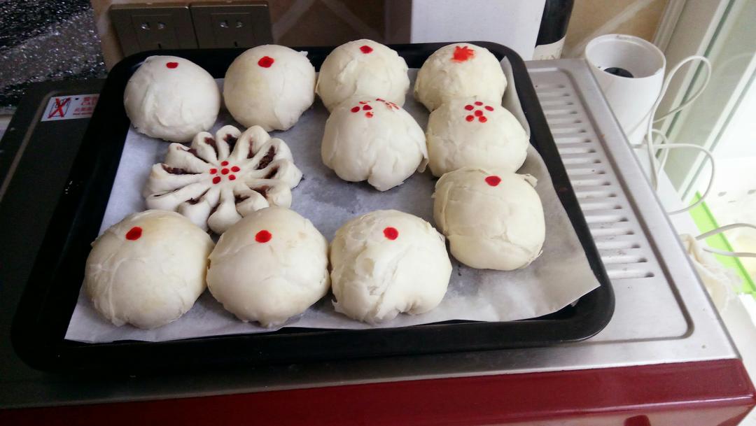 白皮红豆酥饼
