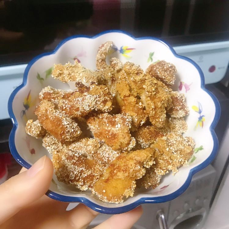 低卡香酥麦麸鸡柳|无油无淀粉无蛋烤箱版