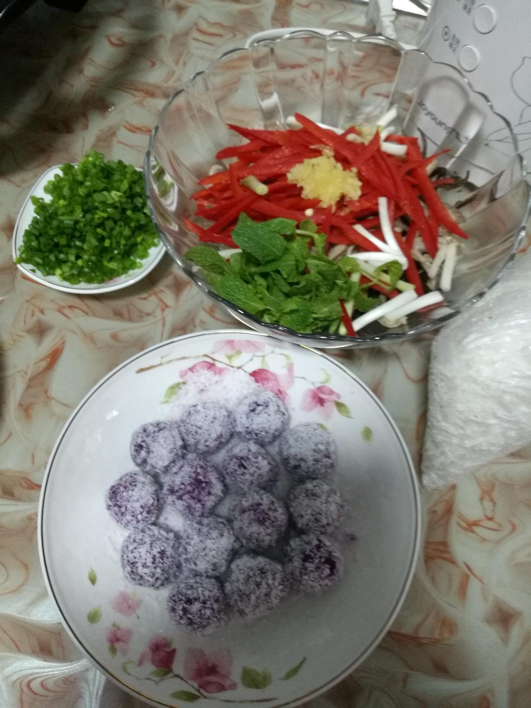 椰蓉紫薯糯米球（糖♥）