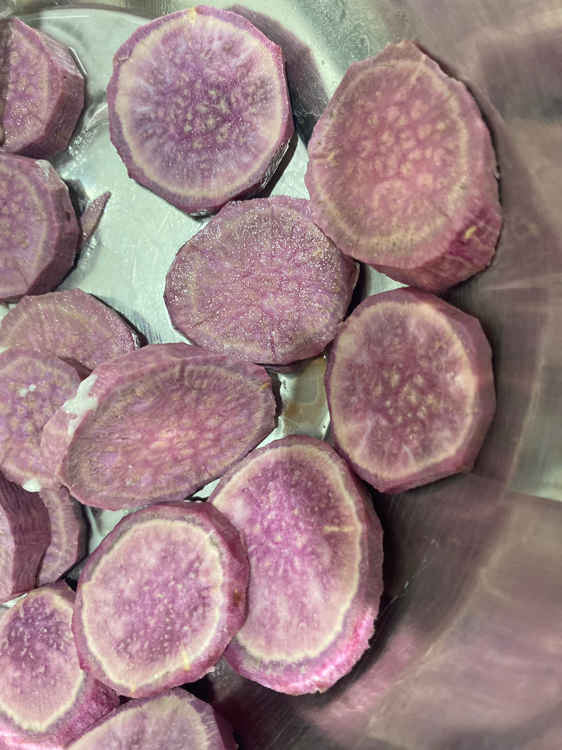 炸紫薯片 潮汕脆脆版的做法 步骤1
