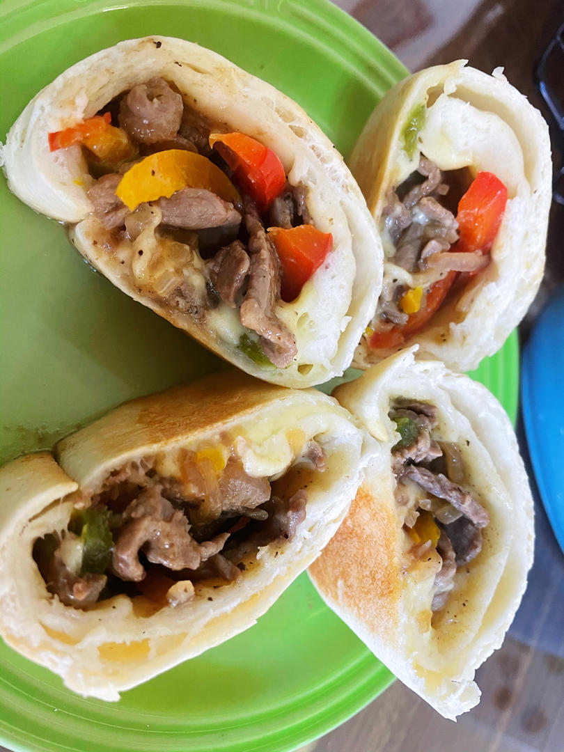 暴风好吃！芝士多到会拉丝的溜记彩椒牛肉卷