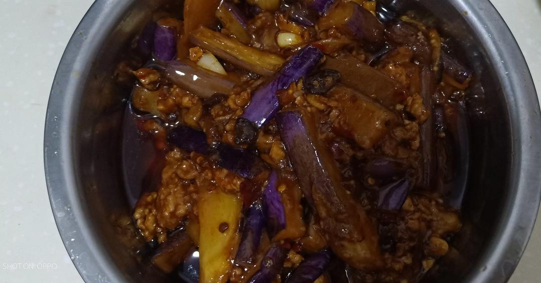 红烧肉沫茄子