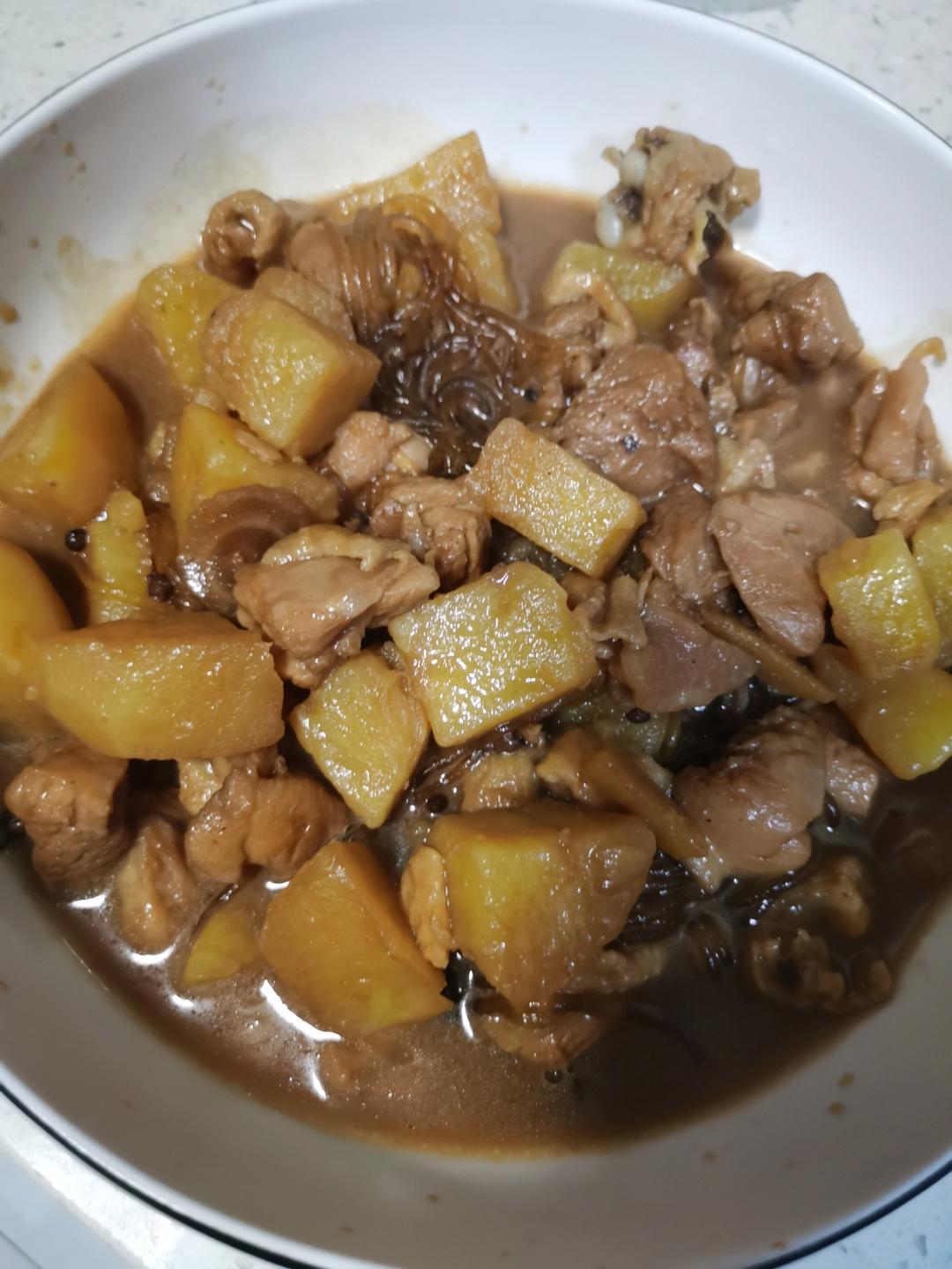 东北家常菜 红烧鸡腿炖土豆