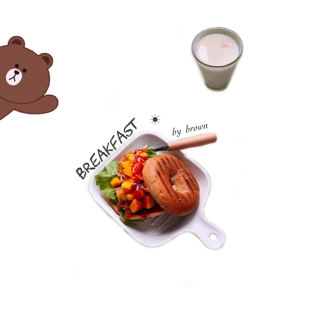 芒果甜辣鸡肉三明治or汉堡随便你【健康一手握】