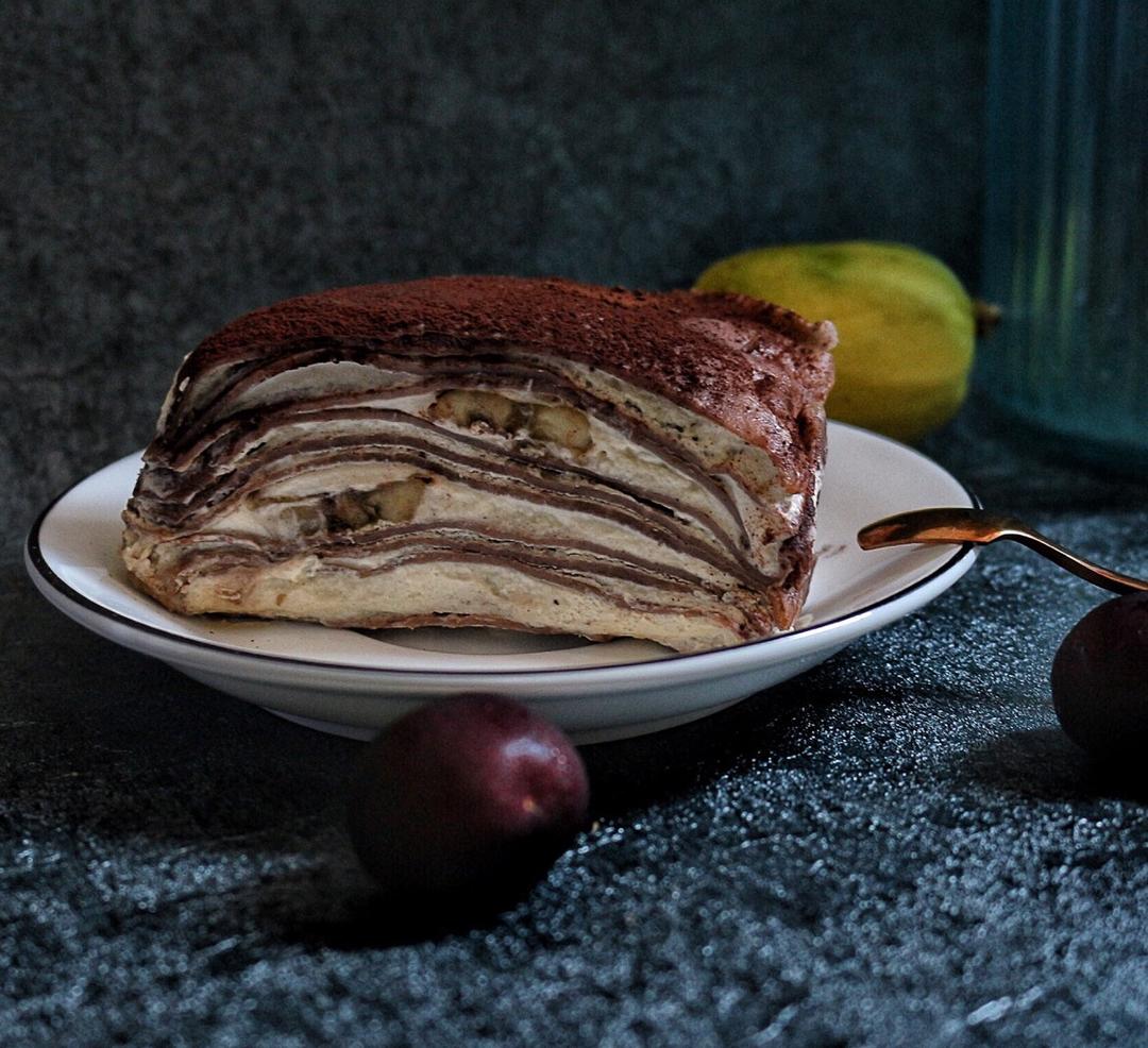 焦糖摩卡香蕉千层蛋糕