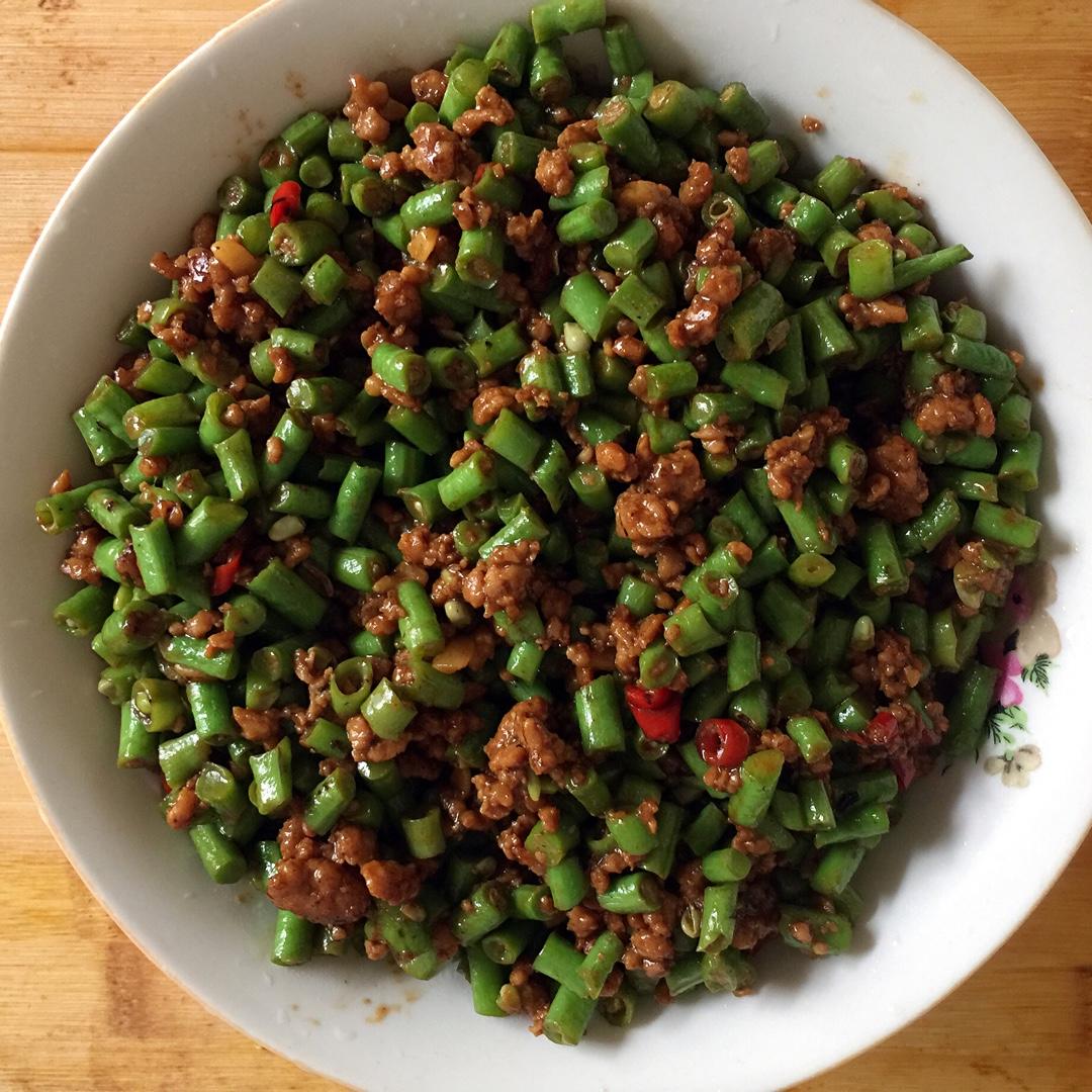 肉沫豆角下饭菜