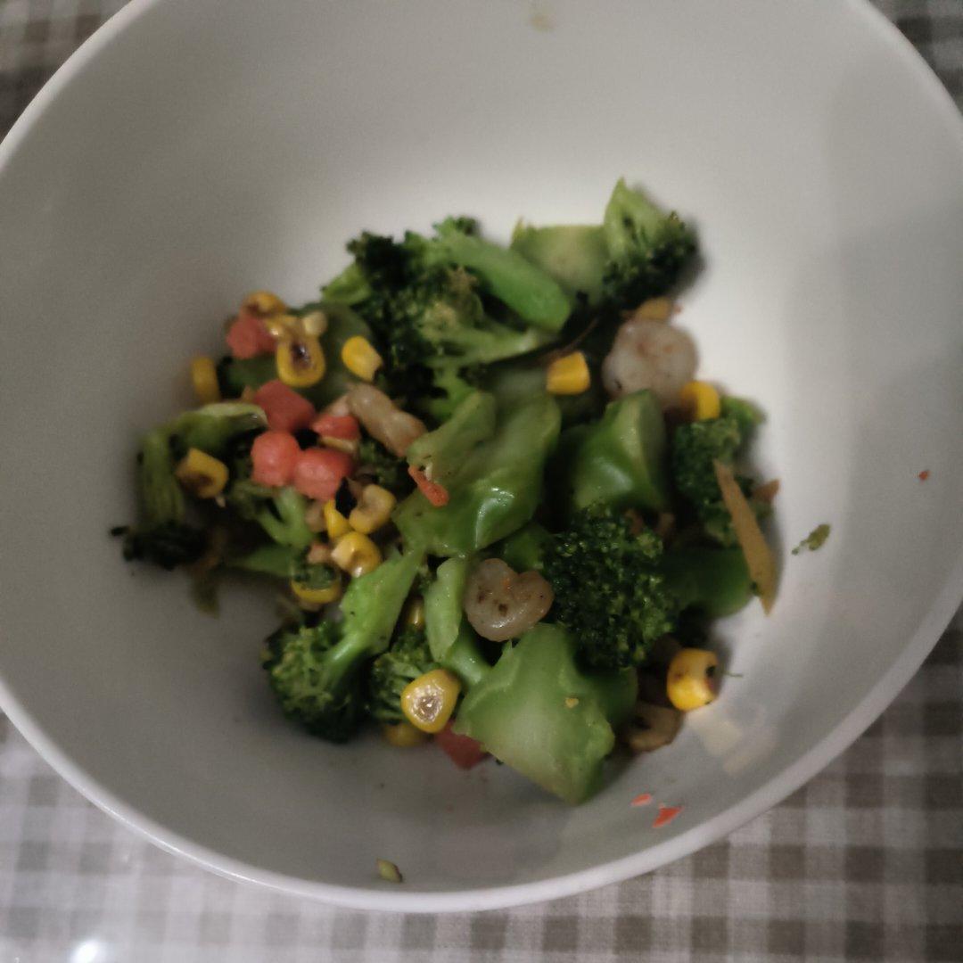 减肥去脂的西兰花炒虾仁