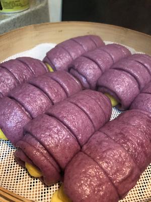 紫薯芝士饅頭包包的做法 步骤11