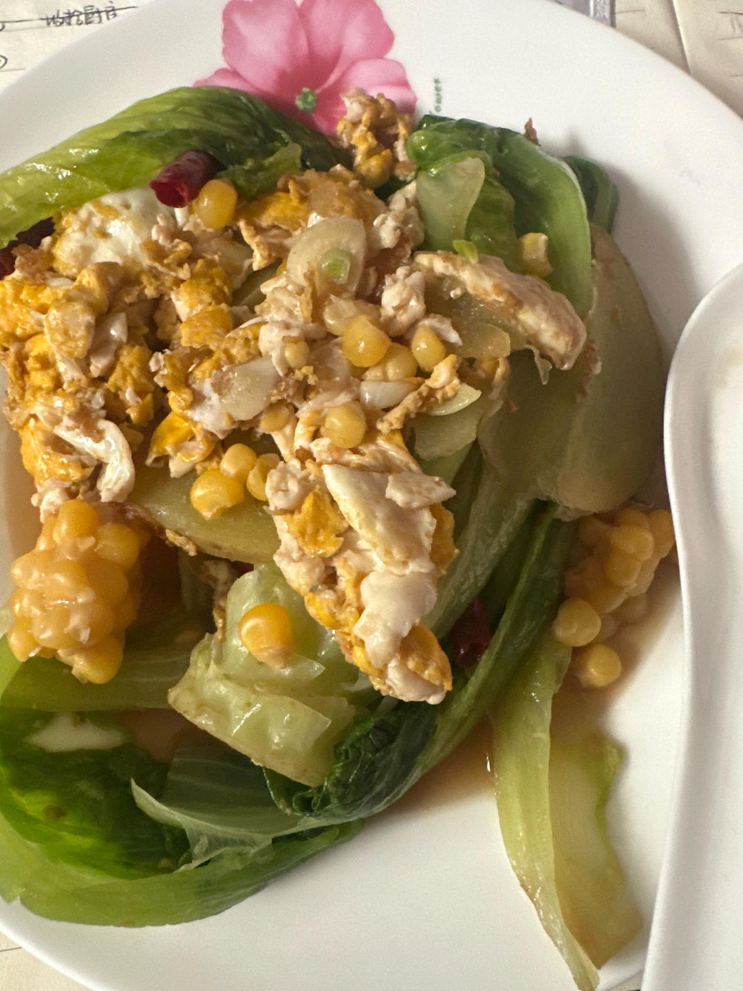 生菜炒鸡蛋很下饭🌶️