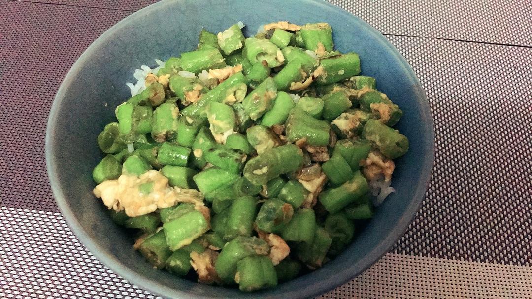 豆角炒鸡蛋