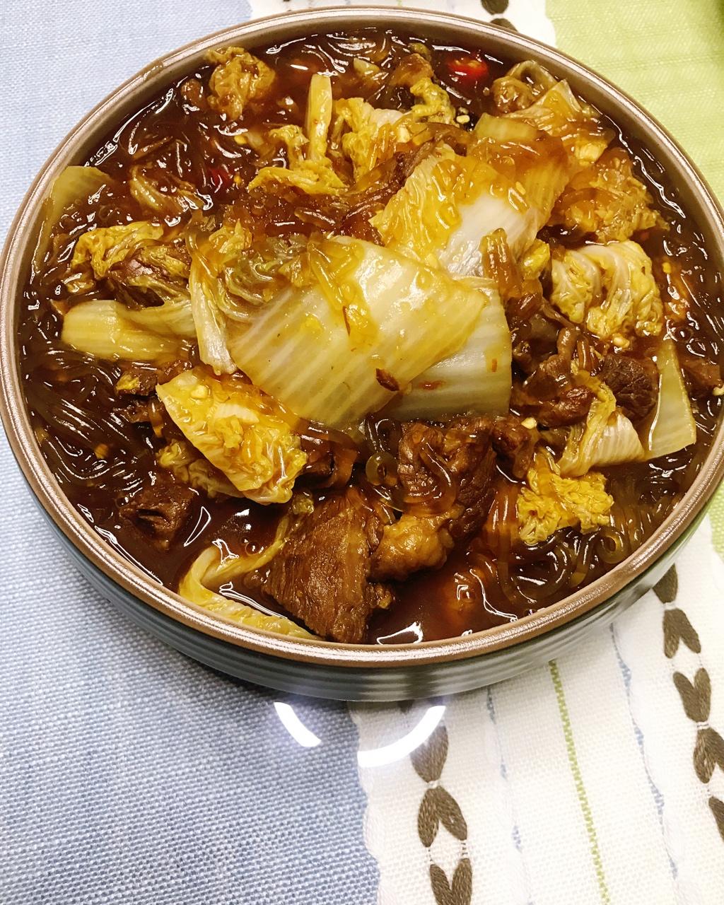 牛肉粉丝白菜煲