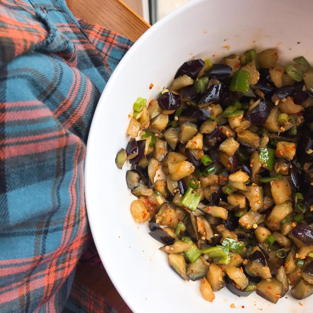 茄子🍆辣椒馅的包子