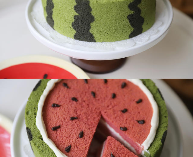 西瓜🍉戚风蛋糕的做法