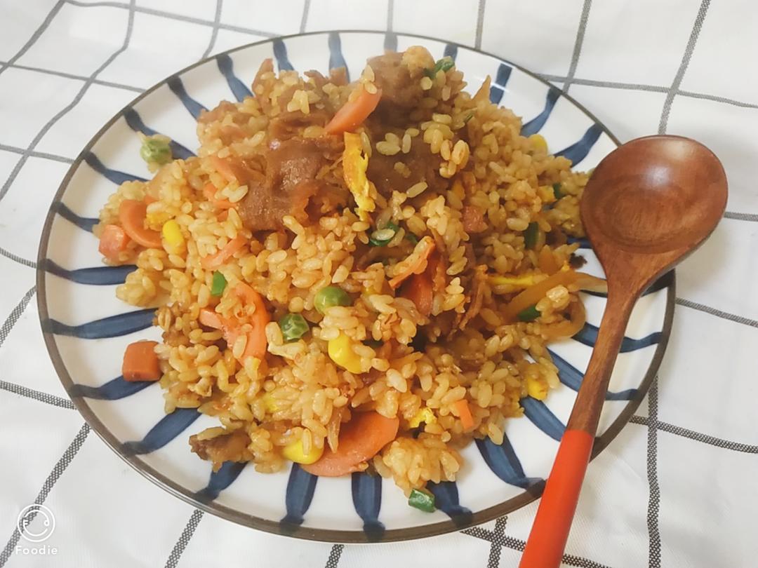 番茄肥牛炒饭的做法