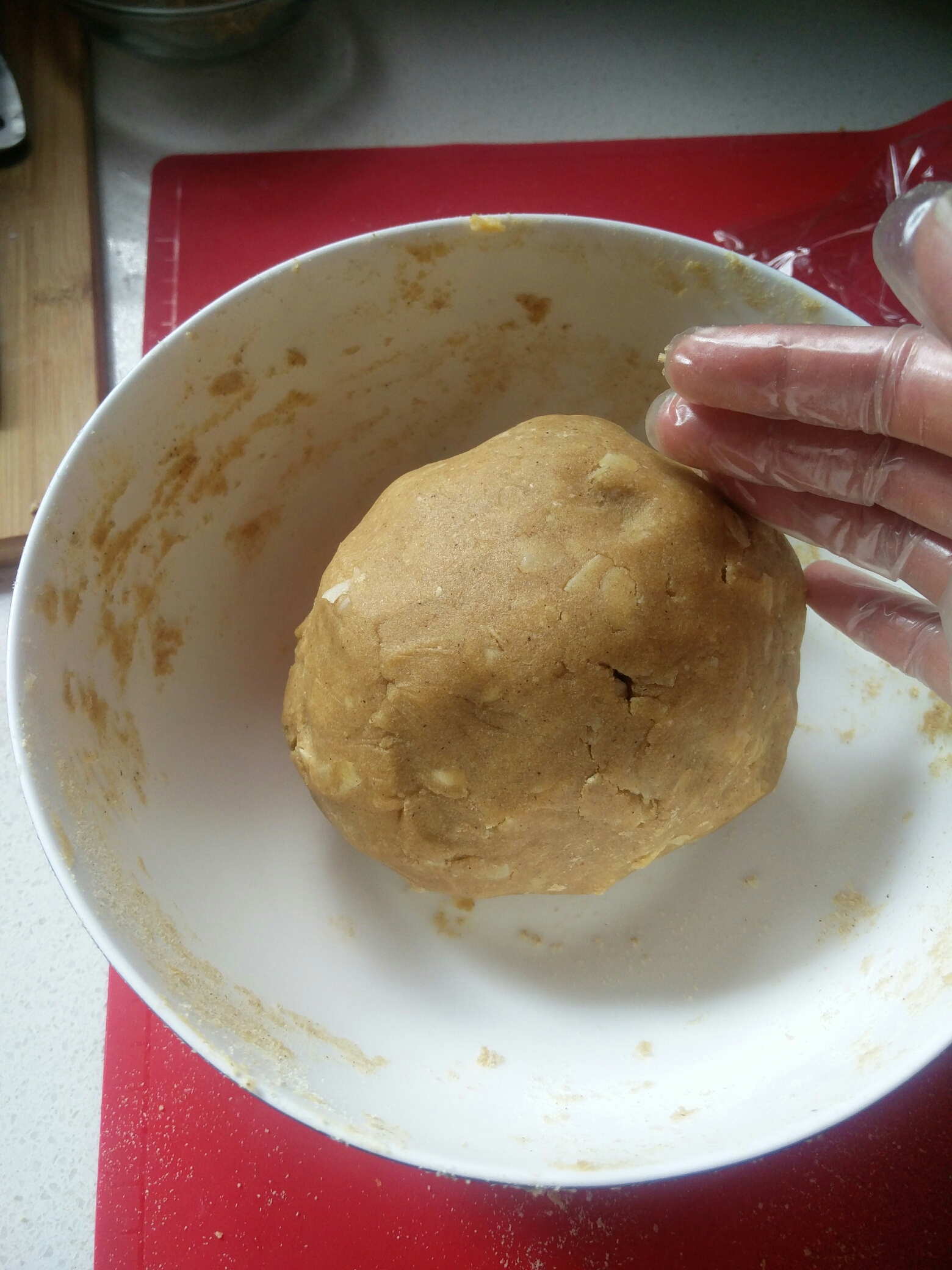 麦麸黄豆粉饼干(无糖无面粉）的做法 步骤5