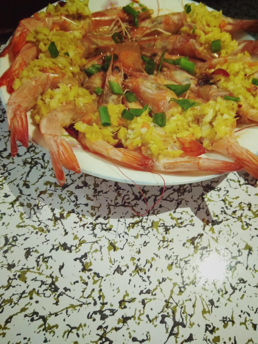 蒜蓉开背虾