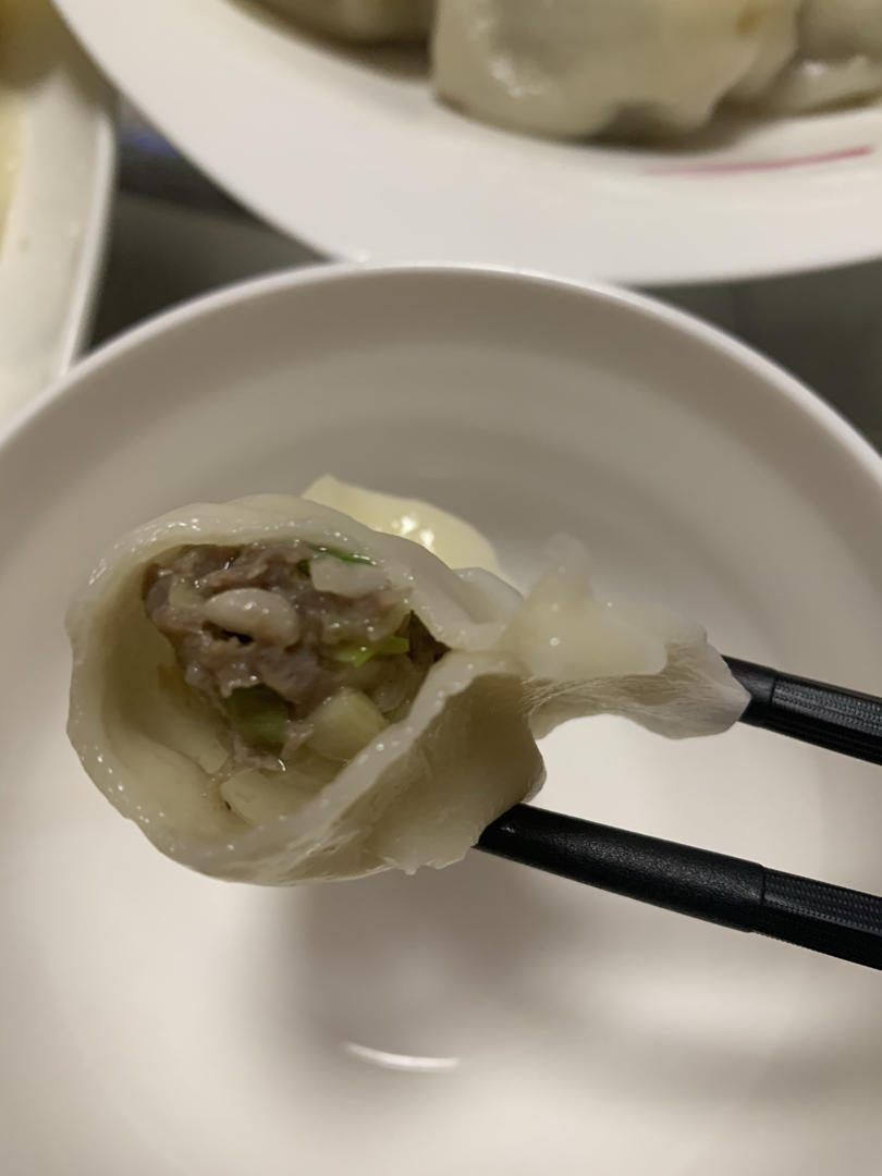 【西安小吃系列】 11:回民街牛肉韭黄酸汤水饺
