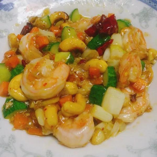 蒜苗蟹蟹做的殿堂级的宫保虾球