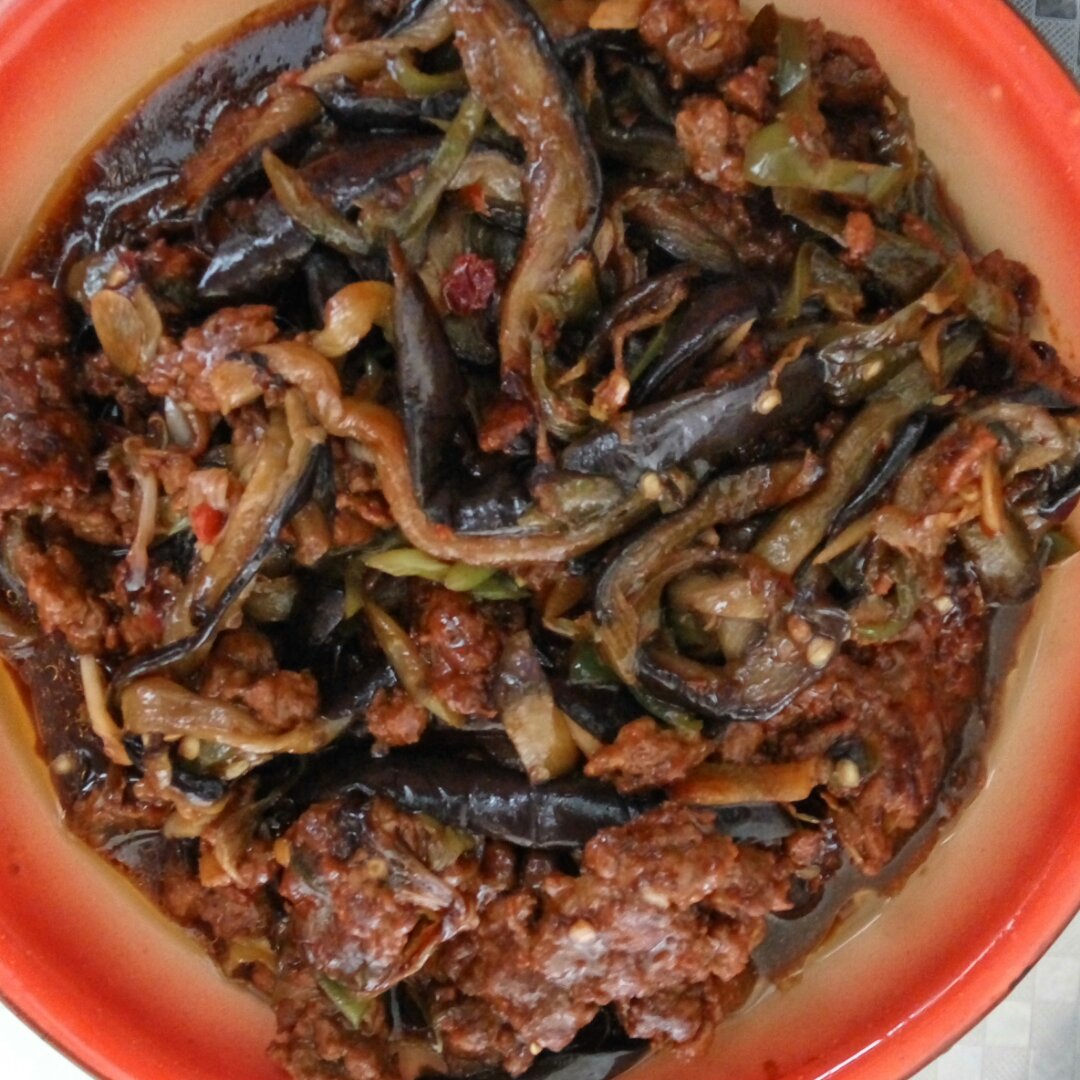 红烧肉沫茄子