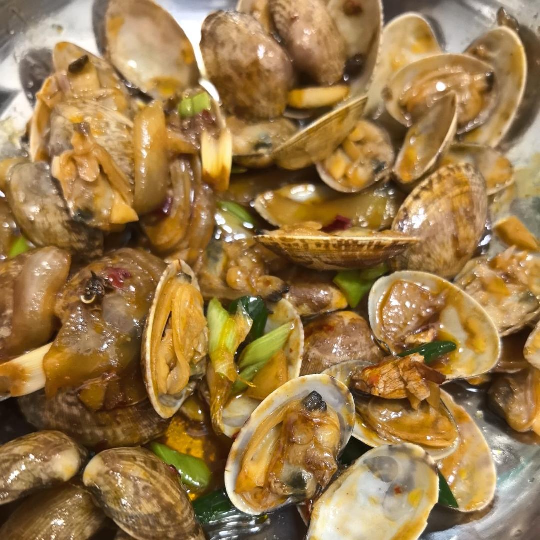 5分钟快手菜❗️秒杀路边摊爆炒花甲～好吃到爆