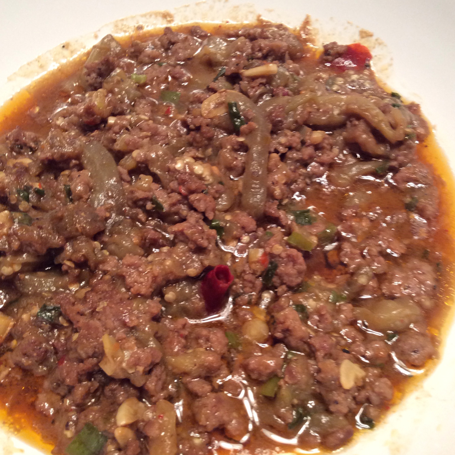 红烧肉沫茄子