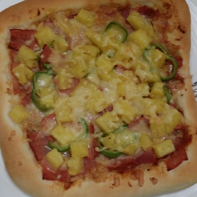 凤梨罗勒培根披萨