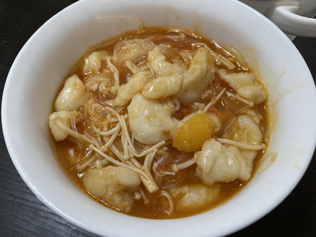 整碗舔干净的番茄龙利鱼（巴沙鱼）