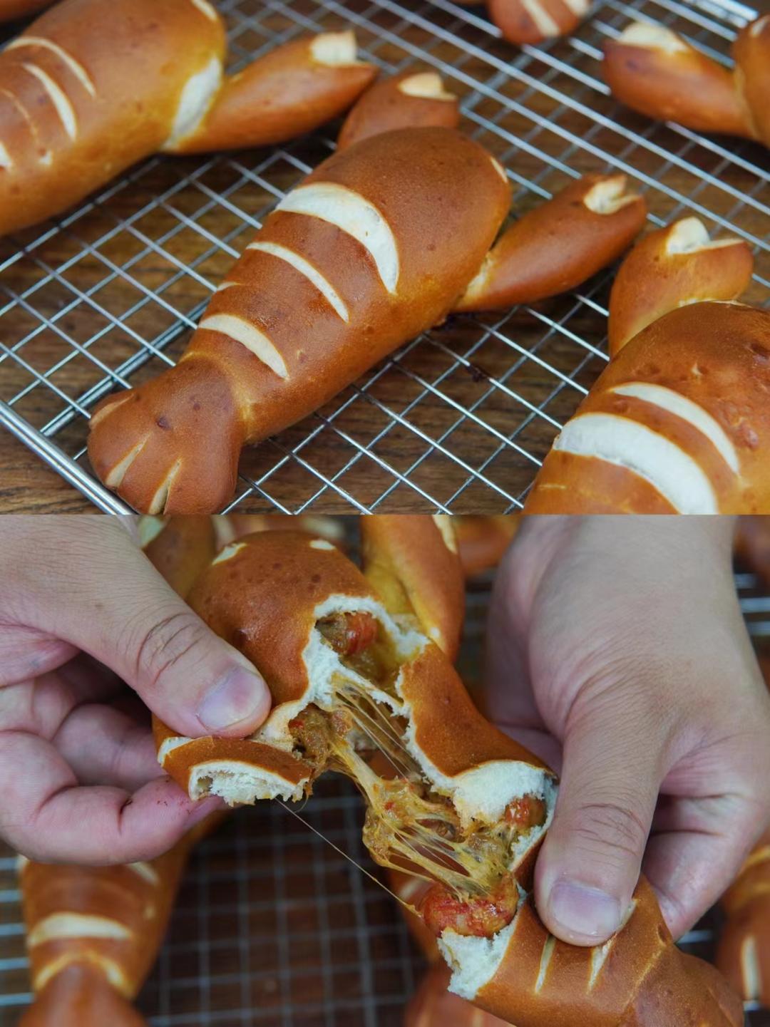 长的像小龙虾的碱水面包，这是什么黑暗料理？