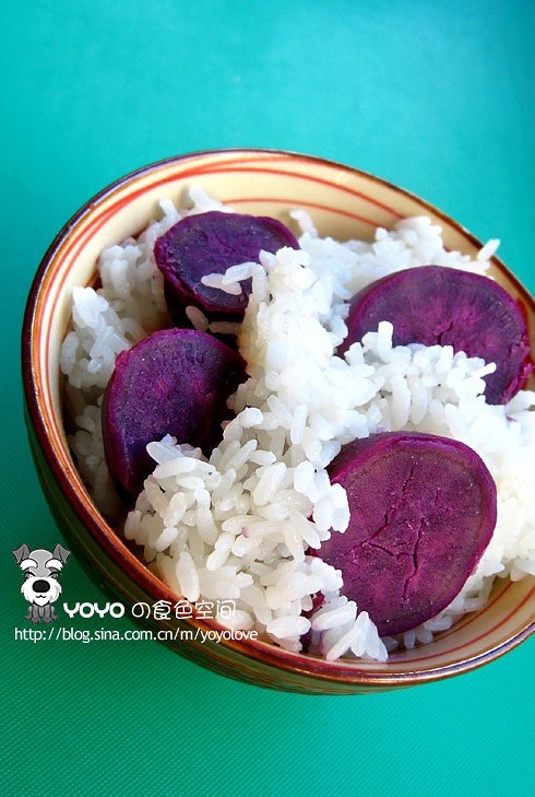 紫地瓜饭的做法