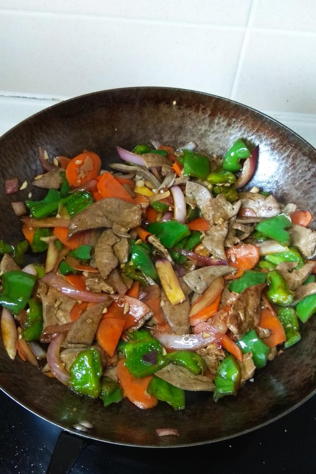 点点墨竹香做的溜肝尖