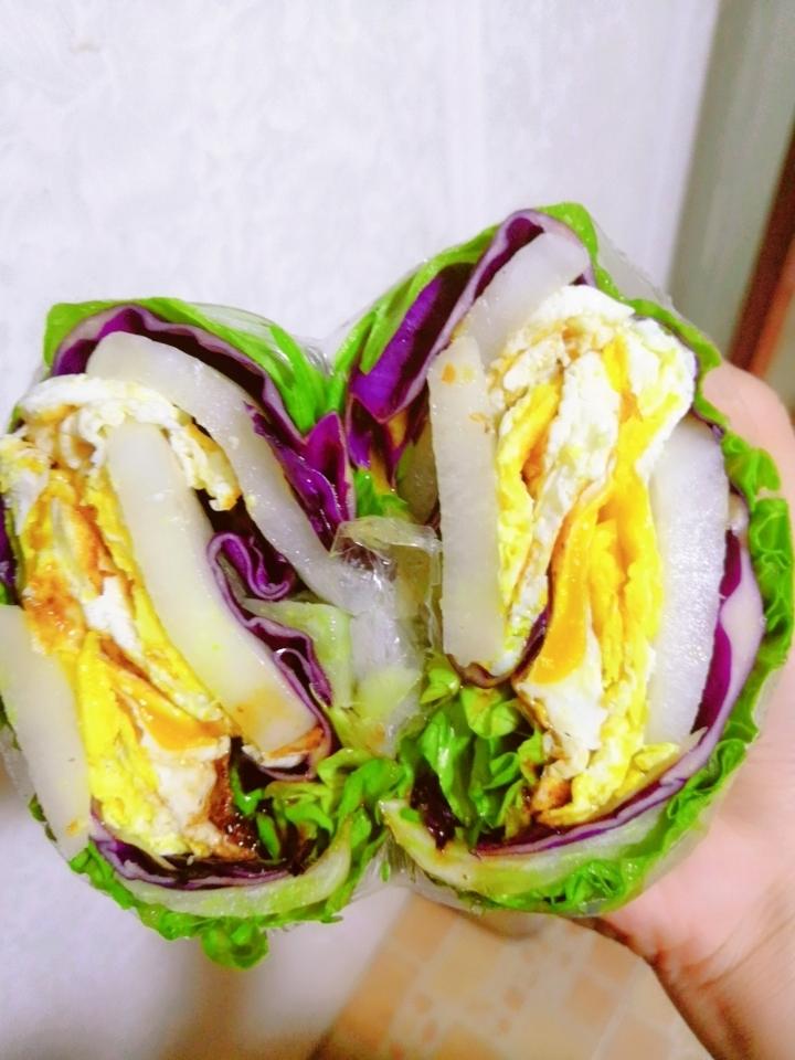 低卡减脂餐，低脂生菜三明治的做法