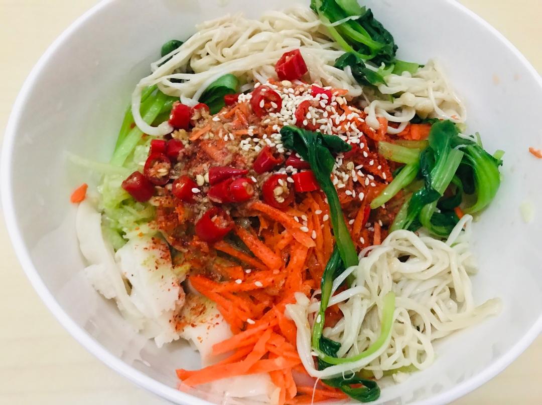 凉皮全过程（不用洗面筋，简易做法）