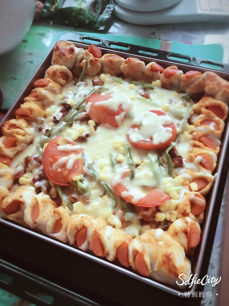 奥尔良烤鸡肉披萨