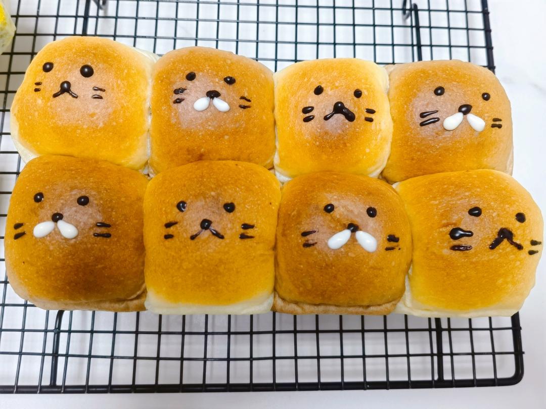 一次发酵网红小熊挤挤面包简单易做