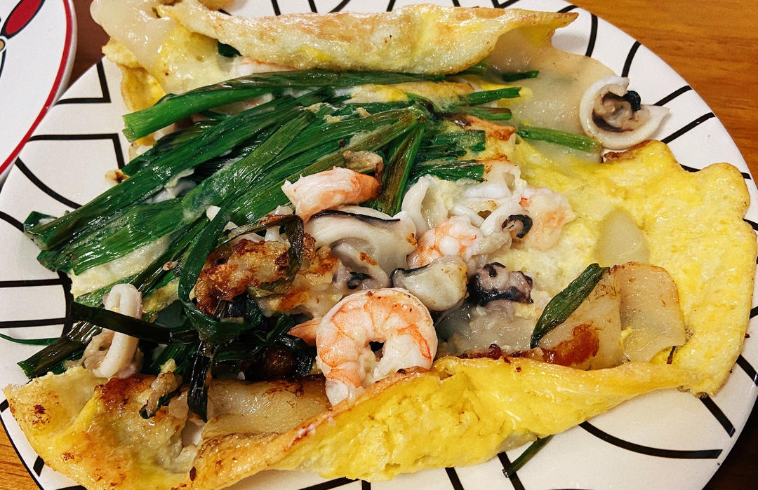 韩式海鲜葱饼
