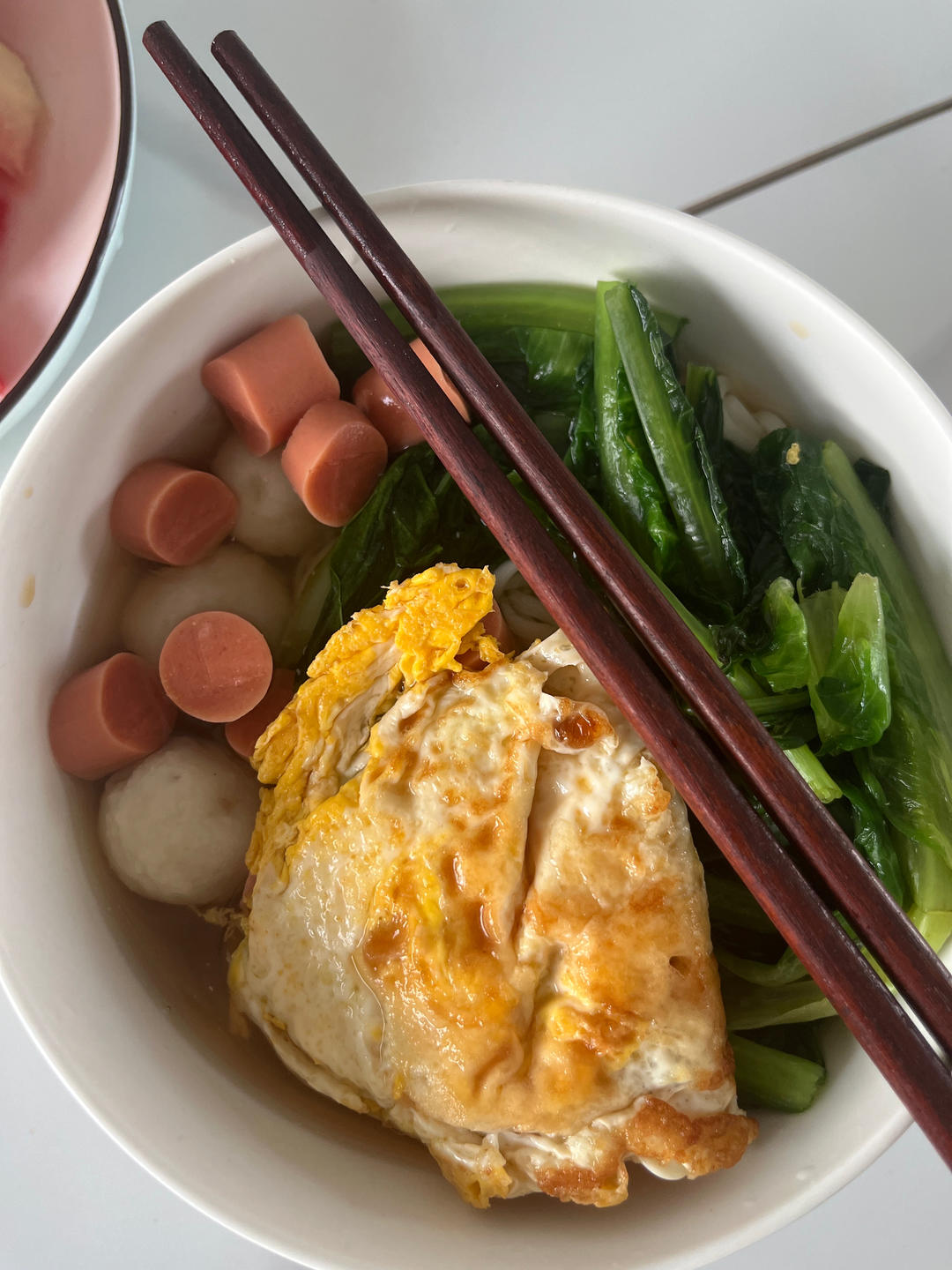 卡妈私房菜~青菜鸡蛋面（汤面）