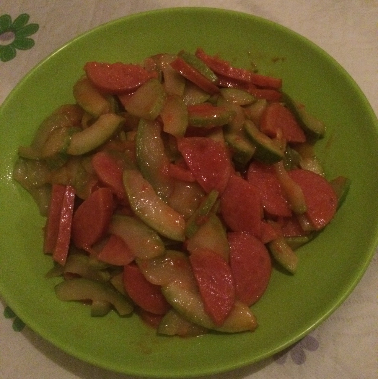 茭瓜炒火腿肠