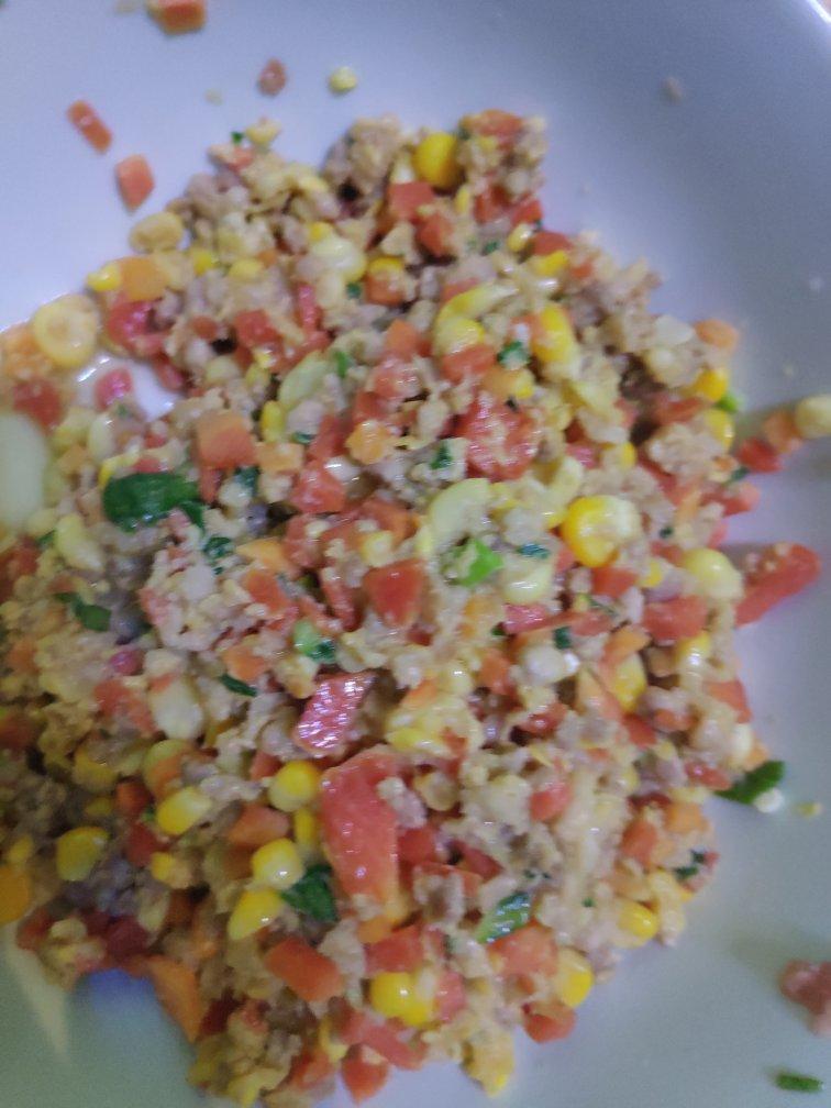 纯素饺子馅(玉米胡萝卜)