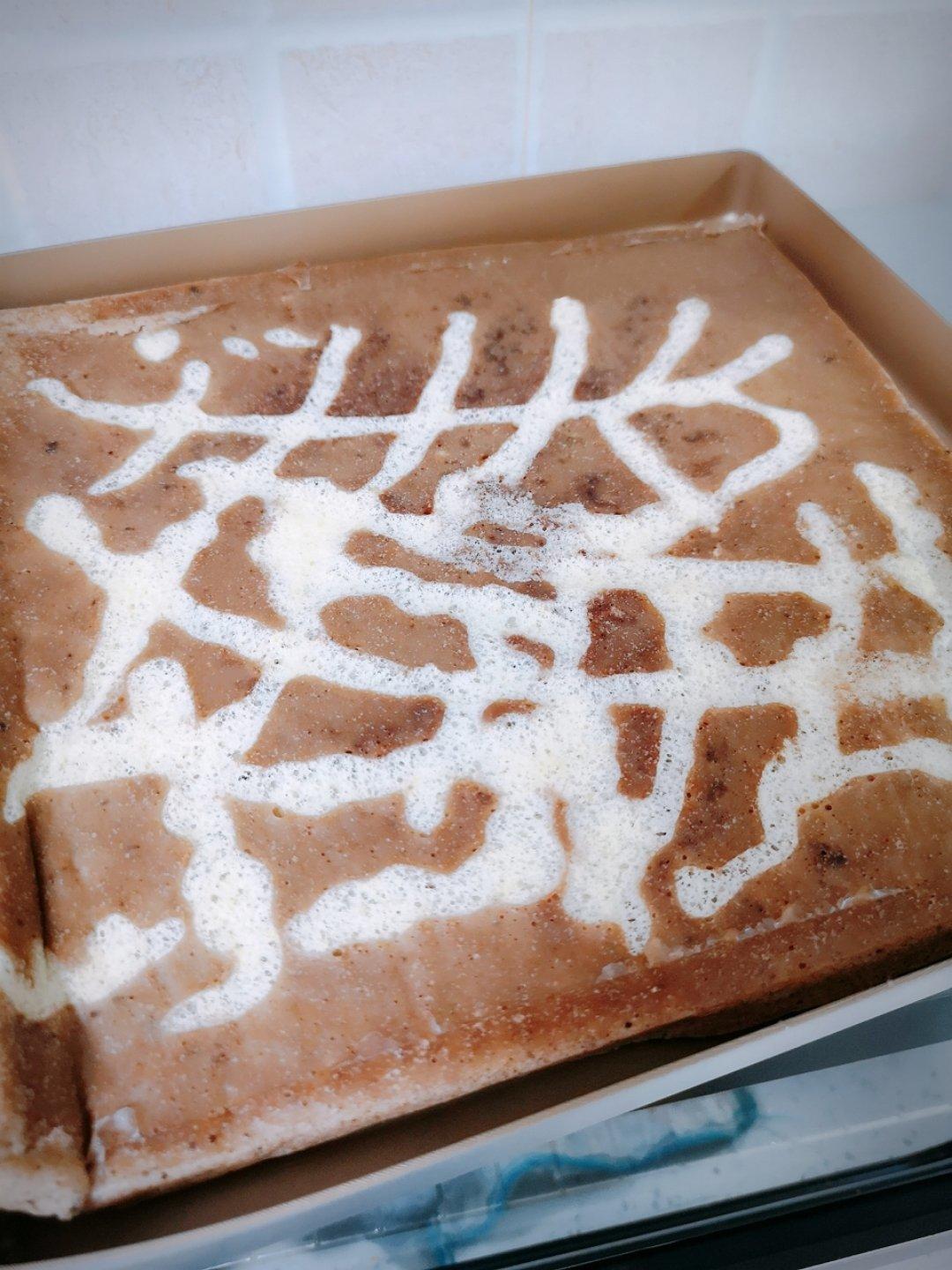 长颈鹿花纹奶油蛋糕卷——朴素的蛋糕卷也生动形象了哦