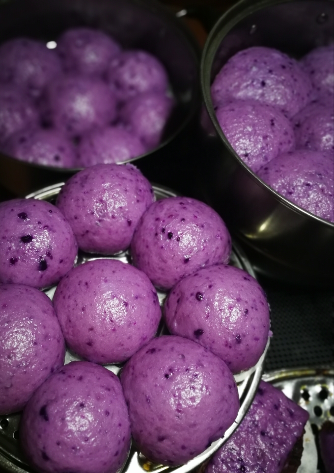 紫板薯馒头